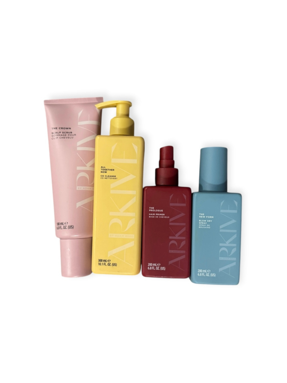 ARKIVE Hair Set, Scrub, Cleanse, Primer, Blow Dry Spray, New